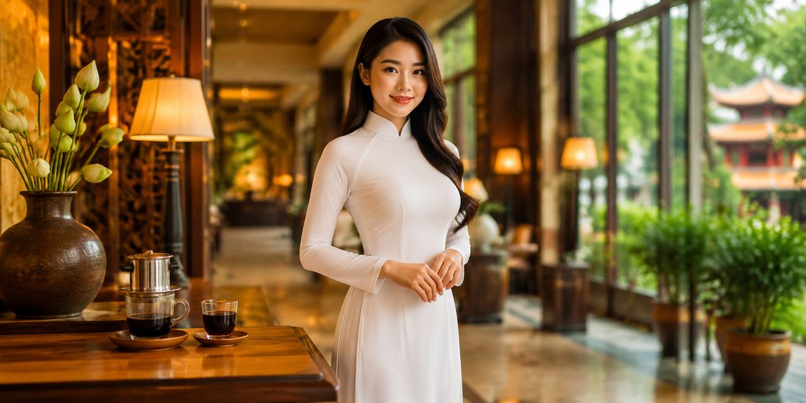 Người chơi xổ số tại Hà Nội với trang phục áo dài truyền thống